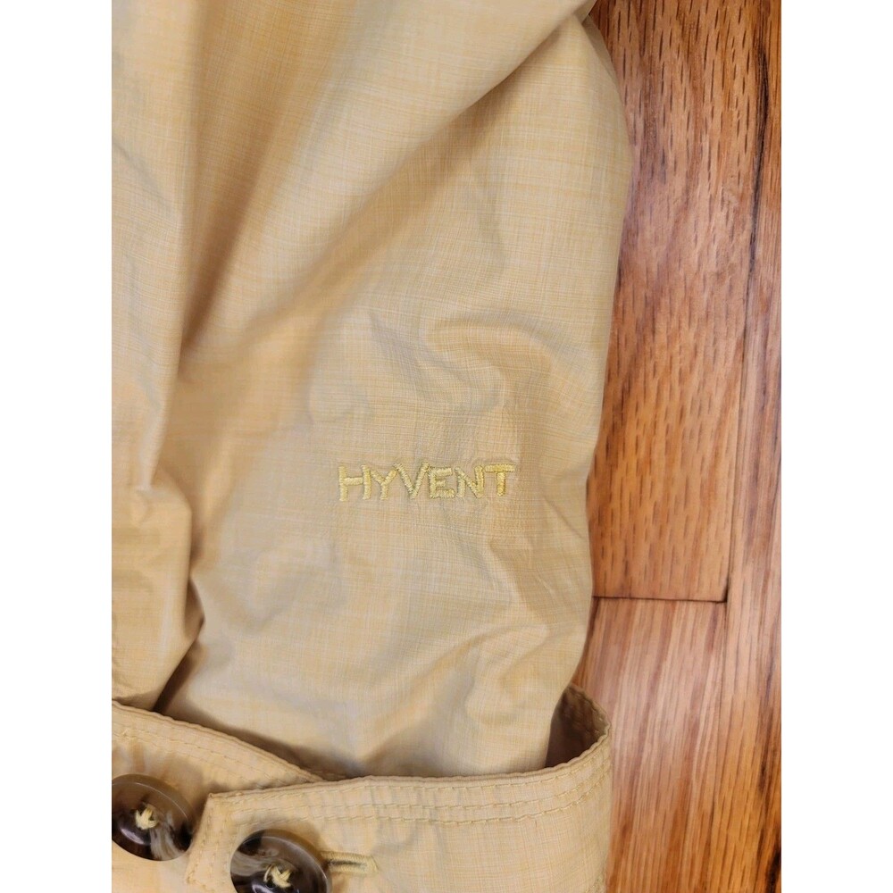 The North Face Women's Hyvent Mustard Yellow trench coat jacket size Medium Belt - Picture 8 of 10